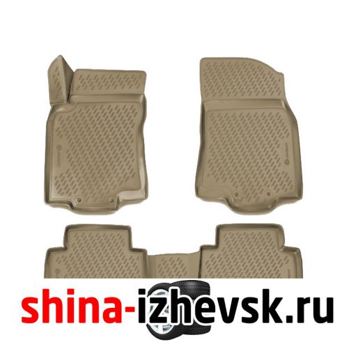 Коврик Autofamily коврики 3D в салон для NISSAN X-Trail, 03/2015- , 4 шт. , бежевый) в Ижевске